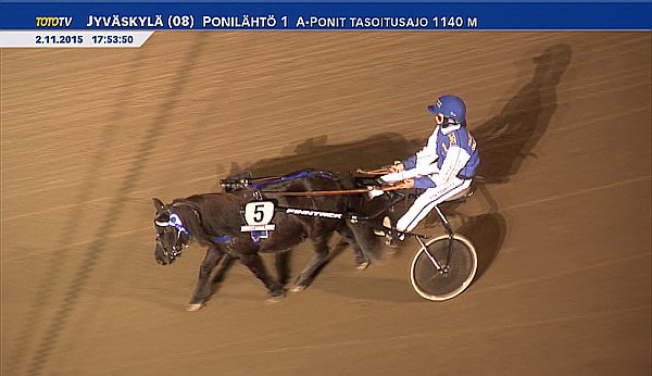 Ponilähdön voittaja: Azalena ja Oona Halme.